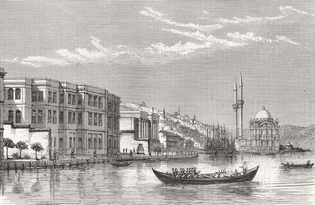 TURKEY. Palace of Tcheragan, where the late Sultan committed Suicide 1876